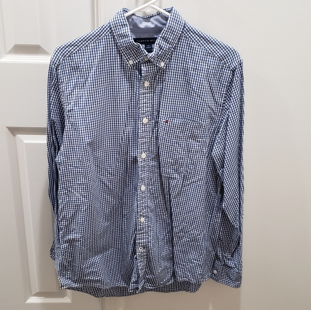 Tommy Hilfiger button down long sleeve shirt, size small